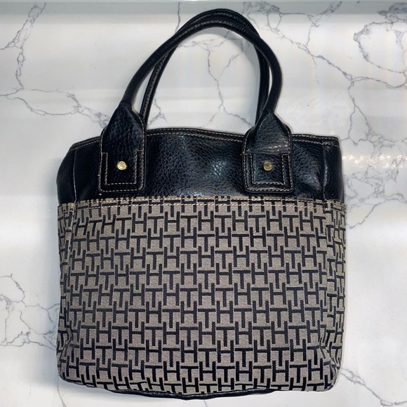 (*Free with purchase) Tommy Hilfiger Handbag Purse Brown Monogram for Women. - Picture 2 of 13